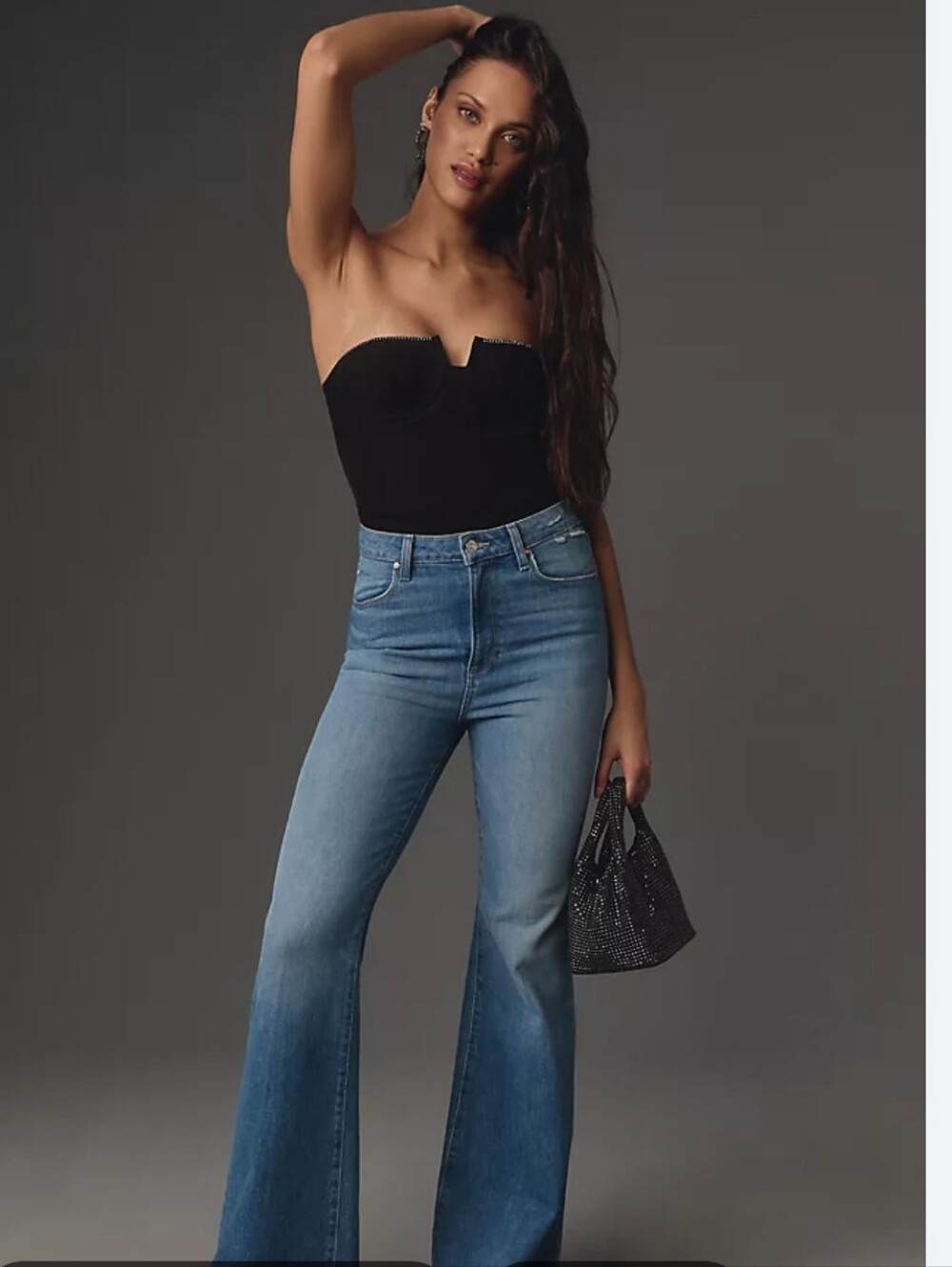 NWT-PAIGE Blue High-Rise Flare Jeans - Classic Light Wash,Sz.31